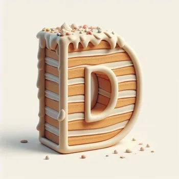 Cake Effect Letter D-4