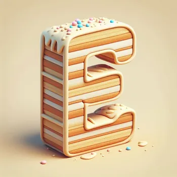 Cake Effect Letter E-2