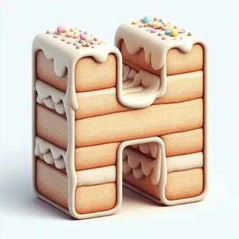 Cake Effect Letter H-1