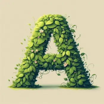 Eco Typography Effect Letter A-1