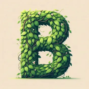 Eco Typography Effect Letter B-1