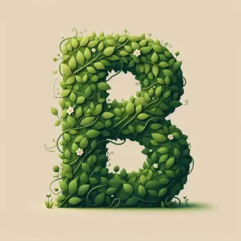 Eco Typography Effect Letter B-2