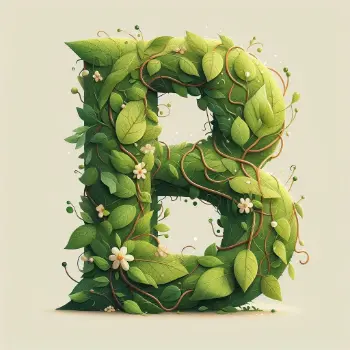 Eco Typography Effect Letter B-3