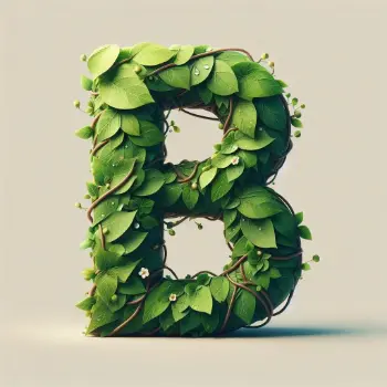 Eco Typography Effect Letter B-4