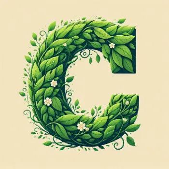 Eco Typography Effect Letter C-1