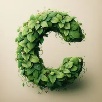 Eco Typography Effect Letter C-2