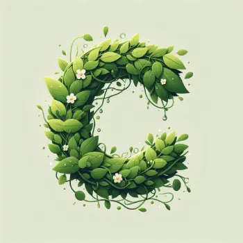 Eco Typography Effect Letter C-3