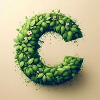 Eco Typography Effect Letter C-4