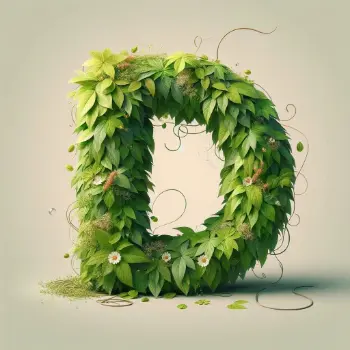 Eco Typography Effect Letter D-1