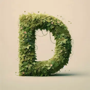 Eco Typography Effect Letter D-3