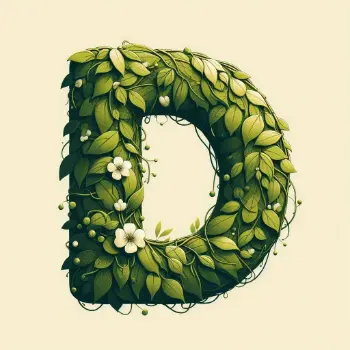 Eco Typography Effect Letter D-4