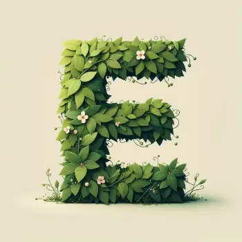 Eco Typography Effect Letter E-1