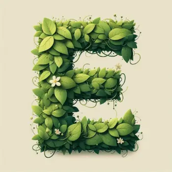 Eco Typography Effect Letter E-2