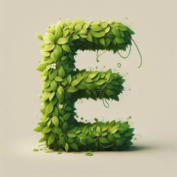 Eco Typography Effect Letter E-3