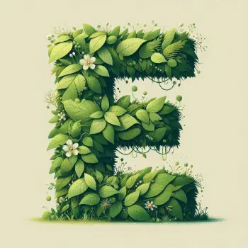 Eco Typography Effect Letter E-4