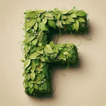 Eco Typography Effect Letter F-1