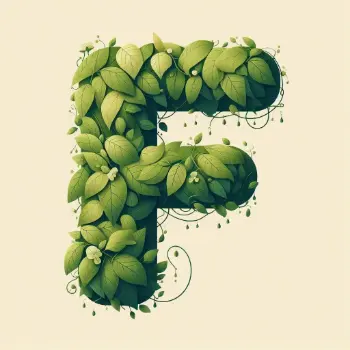 Eco Typography Effect Letter F-3