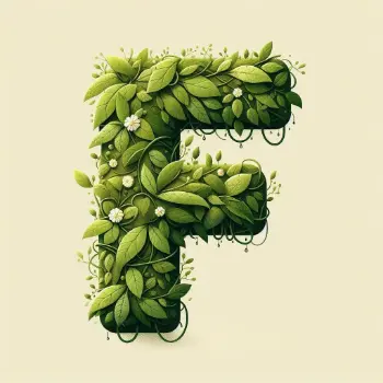 Eco Typography Effect Letter F-4