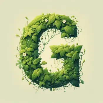 Eco Typography Effect Letter G-1