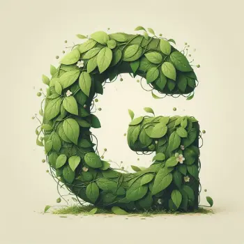 Eco Typography Effect Letter G-2