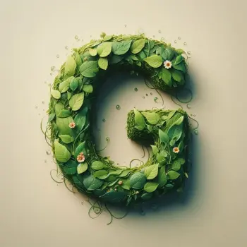 Eco Typography Effect Letter G-3