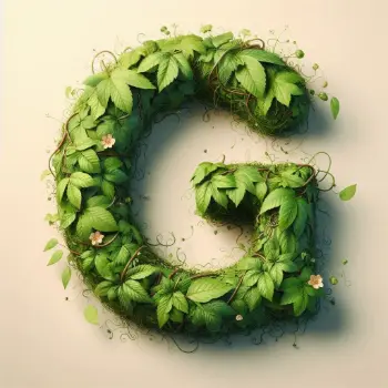 Eco Typography Effect Letter G-4