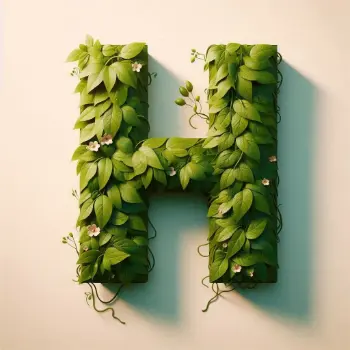 Eco Typography Effect Letter H-1