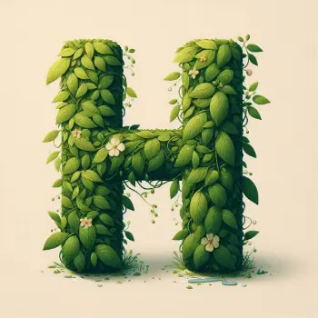 Eco Typography Effect Letter H-2