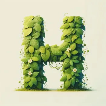 Eco Typography Effect Letter H-4