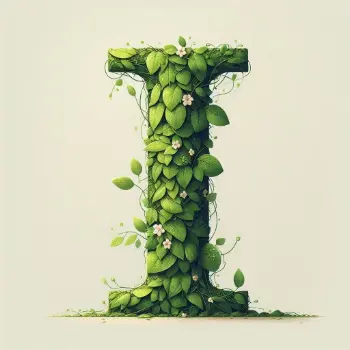 Eco Typography Effect Letter I-1