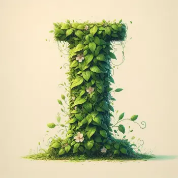 Eco Typography Effect Letter I-3