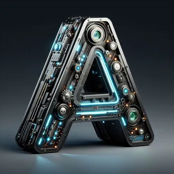 Futuristic Letter A-3