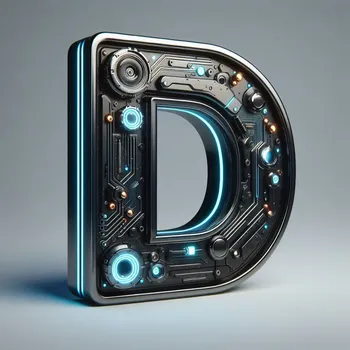 Futuristic Letter D-1