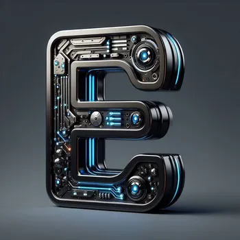 Futuristic Letter E-4