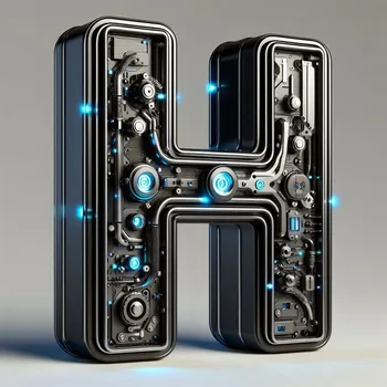 Futuristic Letter H-4