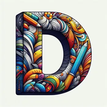 Illustration Letter D-2