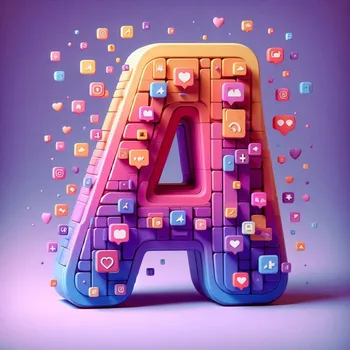 Instagram Profile Letter A-4