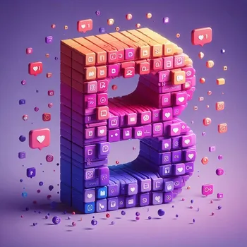 Instagram Profile Letter B-4