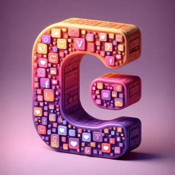 Instagram Profile Letter C-4