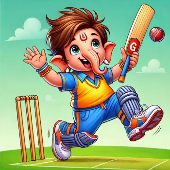 Lord Ganesha Cricket-1