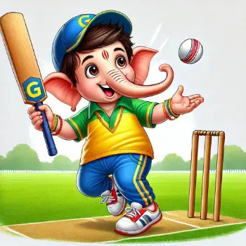 Lord Ganesha Cricket-2