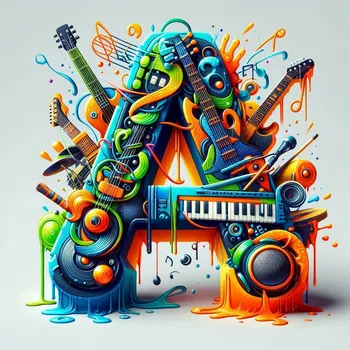 Music Graffiti Letter A-1