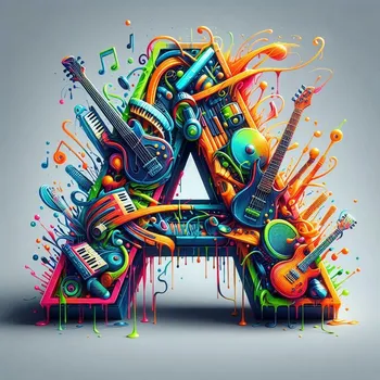 Music Graffiti Letter A-2