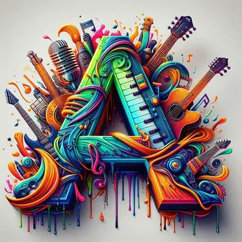 Music Graffiti Letter A-3