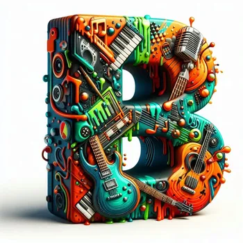 Music Graffiti Letter B-1