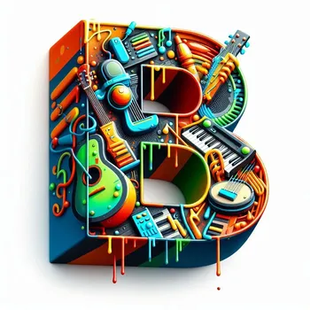 Music Graffiti Letter B-3