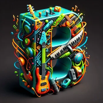 Music Graffiti Letter B-4