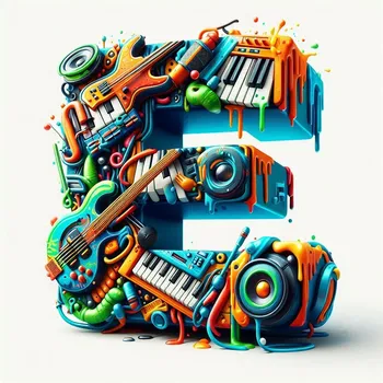 Music Graffiti Letter E-1