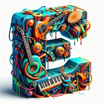 Music Graffiti Letter E-2