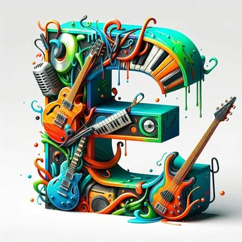 Music Graffiti Letter E-4